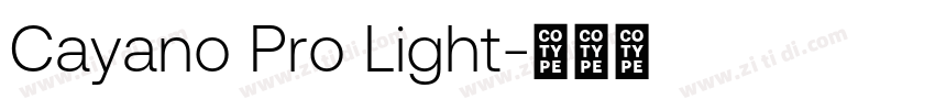 Cayano Pro Light字体转换